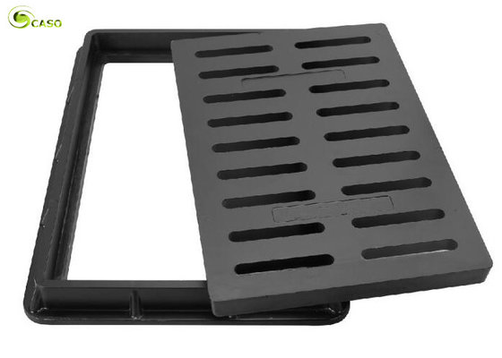 China Rectangle Composite BMC Gully Gratings FRP Gutter Manhole Covers With Frames supplier
