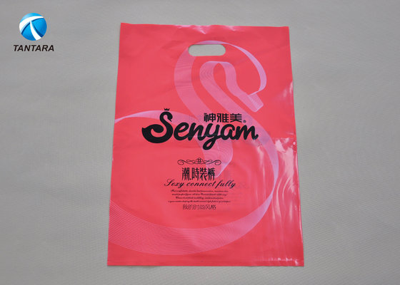 China Die cut handle Polythene Clothes Bags , merchandise plastic handle bags supplier