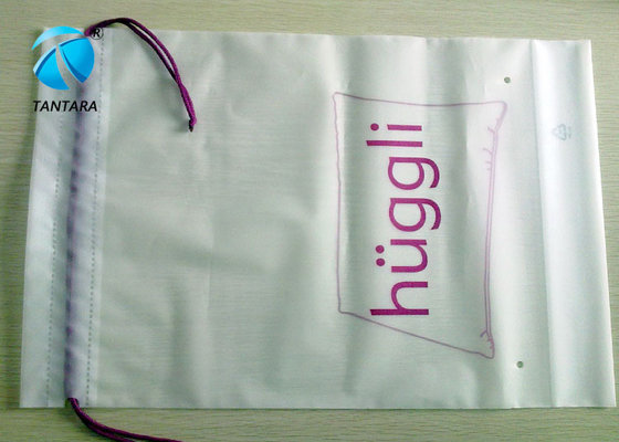 China Customized LDPE / HDPE Plastic Drawstring Bags , wear rope shopping bag supplier