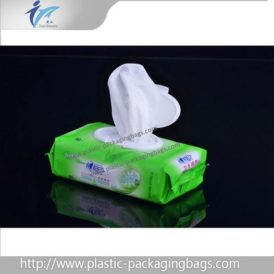 China Eco Friendly PET / NY / PE Wet Wipe Packaging Bag Green / Blue supplier