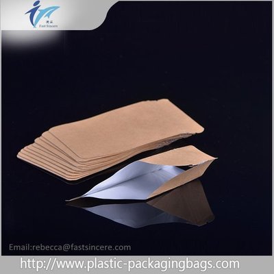 China Pink Reusable Kraft Paper pouch with zipper , Cane Sugar Zippered Pouch supplier
