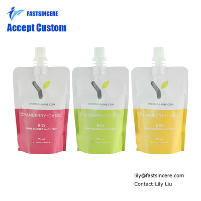 China Clear Drink Baby Food Stand up Plastic Spout Pouches Package for Juice / Cosmetic supplier