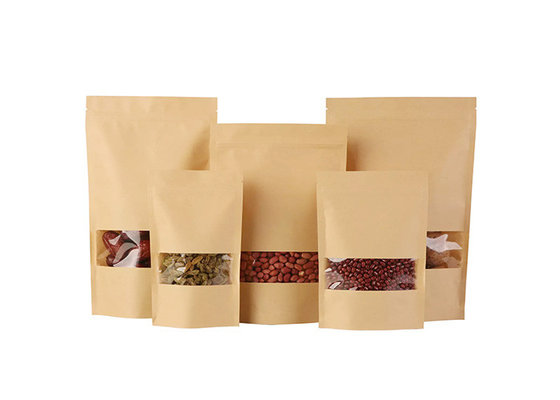 China China Food Grade Mylar Resealable Plastic Brown Kraft Paper Bag For Coffee supplier