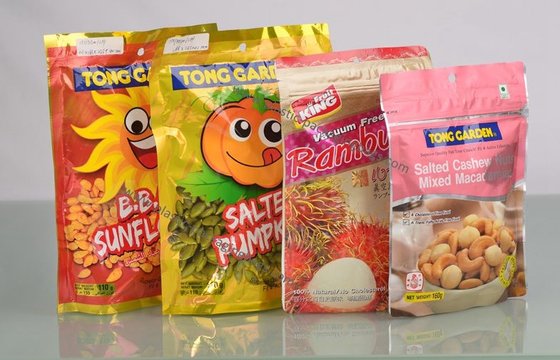 China Stand Up Plastic  Bags , Snack Food Biodegradable Plastic Bags supplier