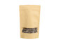 Stand up Brown Kraft Paper Bag Zipper Coffee Tea Snacks Pouch supplier