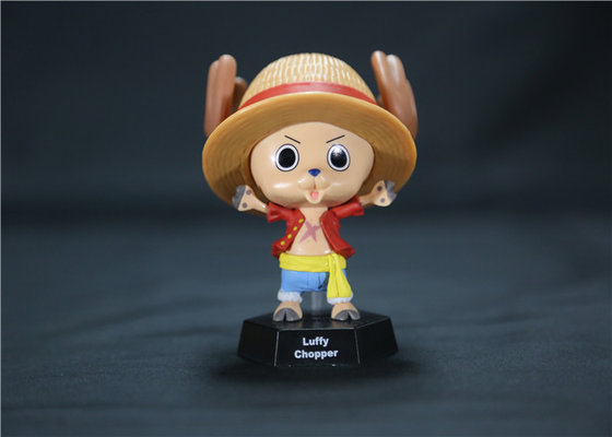 China One Piece Character Cartoon Custom Plastic Toys With A Strawhat 3.5 Inch supplier