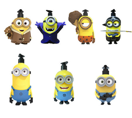 China 5 - 7 Inch Height Yellow Color Minions Cartoon Shampoo Bottle Made By PVC / ABS Material supplier