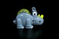 Two Horn Dinosaur Toy Animal Figures , Jungle Animal Figures For Fast Food Restaurant supplier