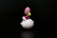 One Inch Height Plastic Toy Figures A Girl With Pinky Hat On A Pig As Tumbler supplier