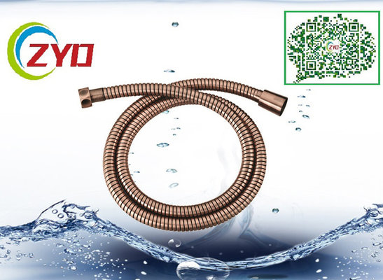 China Dark Copper Flexible Shower Hose For Bathtub Brass Screw Bronze Plated supplier