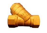 Brass Y Connector Plumbing , Water Filter Valve / Strainer Valve Protect Pumps