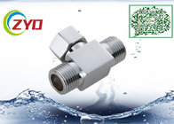 1/2MX1/2MX1/2F Brass Chrome Plated Three Way One Inlet Two Outlet Shower  Faucet Diverter ,Bathroom Switch Angle