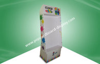 Customized POS Cardboard Displays / Hook Floor Display Stand For Kids Shoes