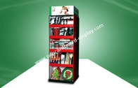 Two Side Show Cardboard Free Standing Display Units With Five Shelf For Kitchenware With UV Coating
