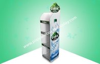 Four Shelf Point Of Sale Custom Cardboard Displays Heavy Duty Design For Bottle Water With Gloss Finish