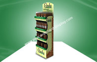Customized POP Cardboard Display Stands With Four Shelves For Candy Products