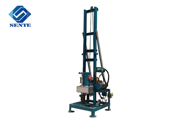 China Portable water drilling machine, can drill 100m depth, 300mm diameter, blue, home farm use supplier