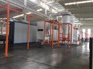 Powder Coating Spraying Painting PVC/PP Booth with Filters recovery system and Automatic feeding center