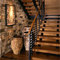 Interior Residential Straight Steel Stair, High Quality Residential Steel Stair