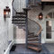 escape fire spiral staircase/wrought iron spiral stairs/hot galvanized spiral stair