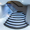 Nice-looking stainless steel cable wire rob railing prefabricated wood floating stairs