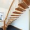 Customized wooden tread staircase /wood folding stairs / build floating stair