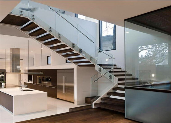 Modern customized floating stairs metal beam stair modern building