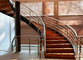 Modern design interior residential steel beam curved stairs design