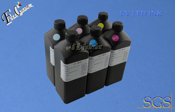 China Magenta, Yellow, Cyan, Black, White, Varnish UV LED Curing Ink for Epson Printer Head uv printer supplier