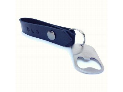 China Innovative Stainless Steel Dog Tag Leather Strap Bottle Opener,Cool stamped stainless steel blank dog tag real leather supplier