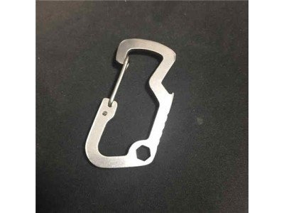 China Engraved Stainless Steel Carabiner Beer Bottle Opener,Good quality, factory customized blank stainless steel carabiner supplier