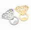 Cool innovative wedding favor die punched stainless steel diamond ring shaped beer bottle opener supplier