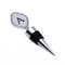 Zinc alloy wine accessories chrome plated wine bottle stopper innovative wedding favor, printed logo with epoxy supplier