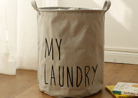 Puting Foldable canvas washing laundry clothes basket toy storage bag large box customized my laundry blue grey black