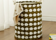 Puting Foldable washing laundry basket toy storage bag cotton lenon customized green gree laundry facility