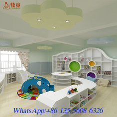 China China supplies children kindergarten school wooden MDF library furniture for reading room supplier