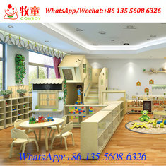 China Guangzhou COWBOY  wooden material kids basic education childcare center furniture equipment for sale supplier