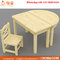 Solid pine wood nursery play school table and chairs for 1.5-4 years old kids supplier
