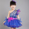 Children's jazz dance suit girls modern dance sequins veil performance costumes supplier