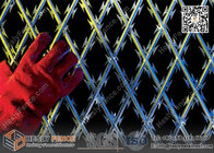 Red Powder Coated Welded Razor Mesh Fencing 75X150mm Rhombus Hole | 1.8m height | 6m width