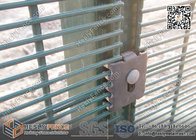 HESLY 358 Anti-climb Security Fence | RAL6005 powder coated | Carbon Steel Mesh Fence