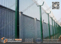 φ4.0mm 358 anti-climb Security Prison Fence with Black color Powder Coated | High Visible Mesh Panel