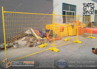 2.1m high Orange and Yellow color Portable Temporary Fencing Panels for commercial | AS4687 NZS3750.15