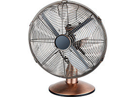 China Oil Rubbed Bronze Small Retro Desk Fan 12 Inch Air Cooling For European Market supplier