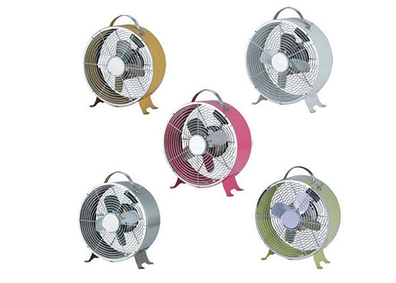 China Lightweight Yellow / Green Retro Electric Fan With Copper Motor Double Speed supplier
