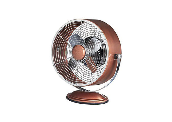 China Strong Wind Antique Retro Desk Fan With 4 Pcs Irons Blades VED Plug supplier