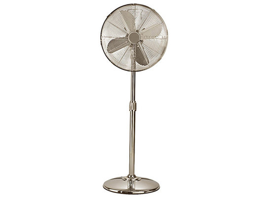 China Air Cooling Metal Chrome Retro Stand Up Fan , Pedestal Oscillating Floor Fan supplier