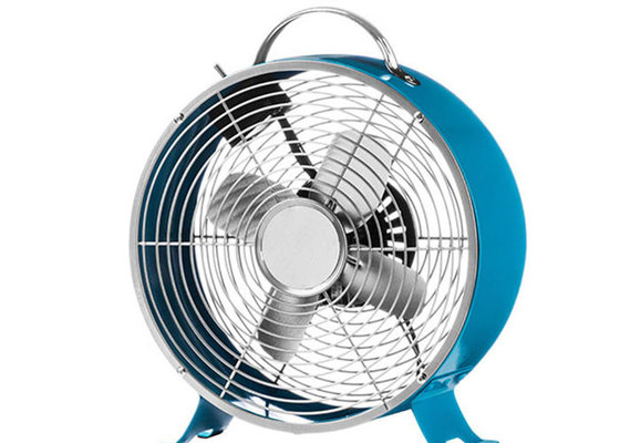China SAA 8 Inch Metallic Retro Electric Desk Fan , 2 Speed Air Cooling Ventilation Fan supplier