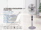 White Figure 8 Oscillation Fan , 16 Inch Led Display Remote Control Electric Stand Fan supplier
