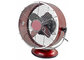 Household Electric Retro Desk Fan Built In Handle 3 Aluminum Blades supplier